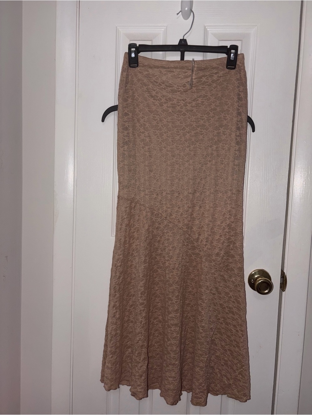 Windsor Beige Textured Maxi Skirt
